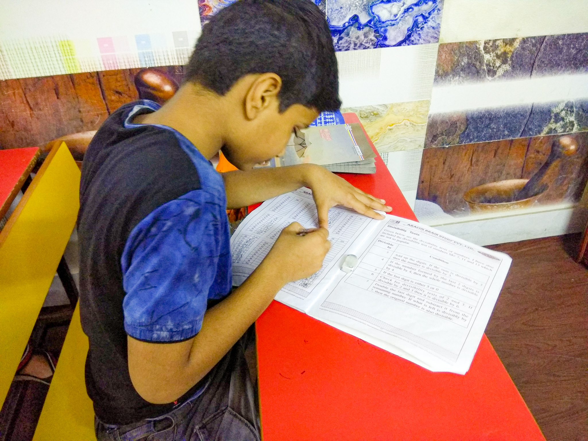 student learning vedic maths